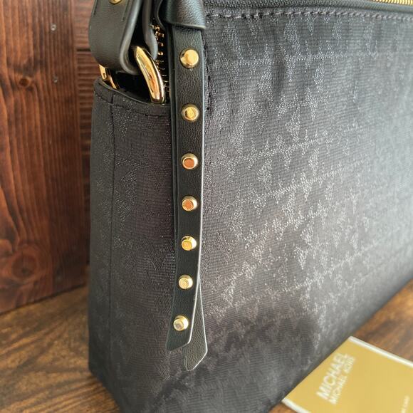 NWT MSRP$ 328 Michael Kors Shailene Black Small Messenger Bag Crossbody Handbag - Picture 3 of 3